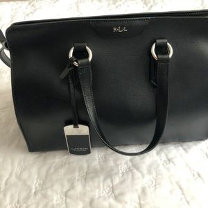 Ralph Lauren black satchel purse handbag